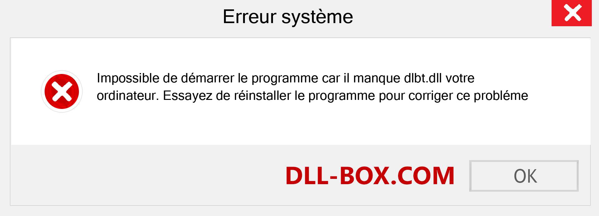 Le fichier dlbt.dll est manquant ?. Télécharger pour Windows 7, 8, 10 - Correction de l'erreur manquante dlbt dll sur Windows, photos, images